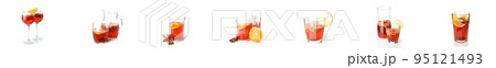 Set of Sangria isolated on white background 95121493