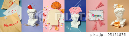 Concept of problems with memory, amnesia disease Concept of problems with memory, amnesia disease 95121876