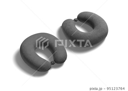 Blank black travel pillow mockup, side back view Blank black travel pillow mockup, side back view 95123764