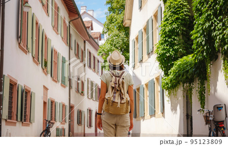 travel to summer Europe young asian woman 95123809