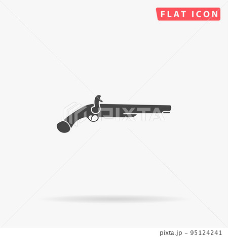 Musket flat vector icon 95124241