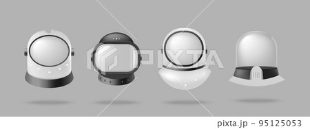 Astronaut helmets collection realistic mockup vector illustration isolated. Astronaut helmets collection realistic mockup vector illustration isolated. 95125053