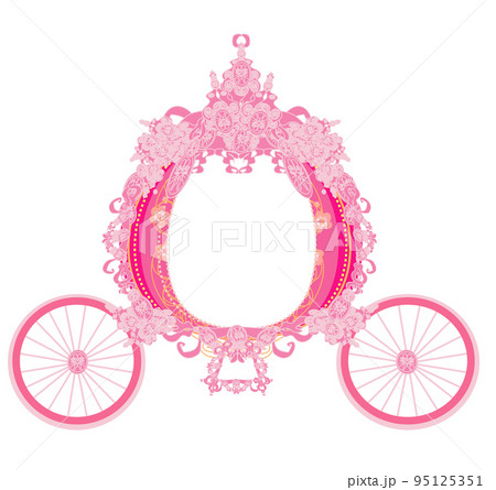vintage decorative pink carriage frame 95125351