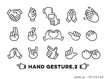 ハンドジェスチャーイラスト第2弾 95126156
