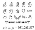 ハンドジェスチャーイラスト第1弾 95126157