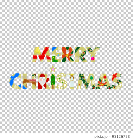 Illustrated merry christmas lettering 95126758