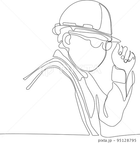 construction manager and engineer working on building site. Vector illustration construction manager and engineer working on building site. Vector illustration 95128795