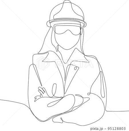 construction manager and engineer working on building site. Vector illustration 95128803