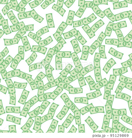 Dollar Banknotes Seamless Pattern 95129869