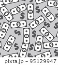 Dollar Banknotes Seamless Pattern 95129947
