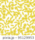 Falling Golden Dollar Coins Seamless Pattern 95129953