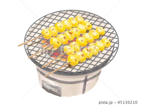 水彩の串焼き_銀杏01_3 水彩の串焼き_銀杏01_3 95130210
