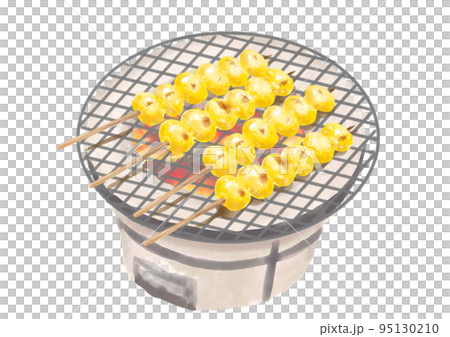 水彩の串焼き_銀杏01_3 水彩の串焼き_銀杏01_3 95130210