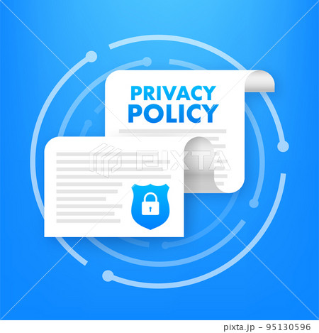 Privacy Policy. Data protection. Cyber Security. Vector stock illustration. 95130596
