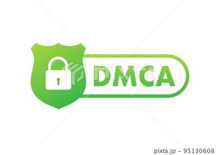 DMCA - Digital Millennium Copyright Act. Copywriter and freelancer. Intellectual property. Vector stock illustration. 95130608