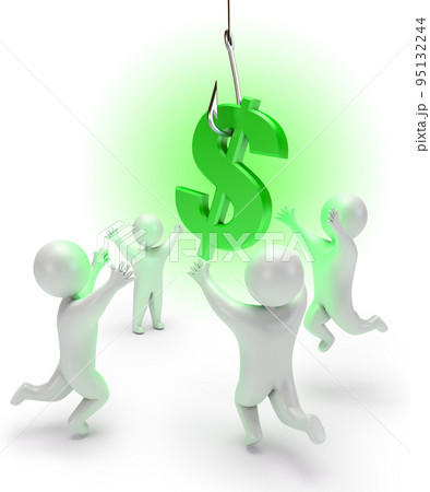 dollar on the hook, bait dollar on the hook, bait 95132244