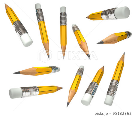 Set pencil 3d render 95132362