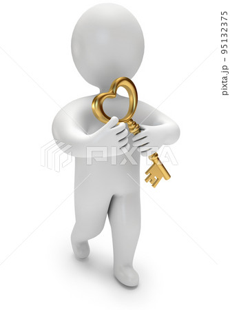 person holds the golden key 95132375