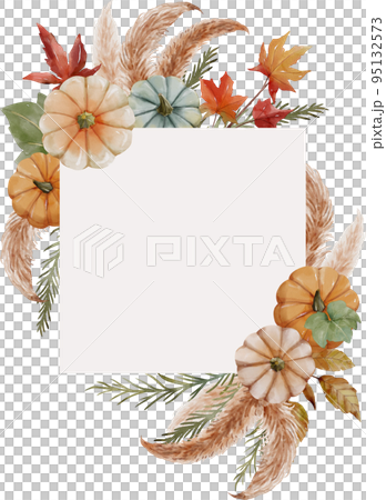 水彩_秋天框架 95132573