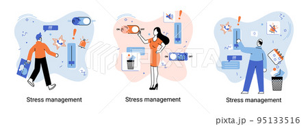 Stress management abstract metaphor, pressure...のイラスト素材 [95133516] - PIXTA