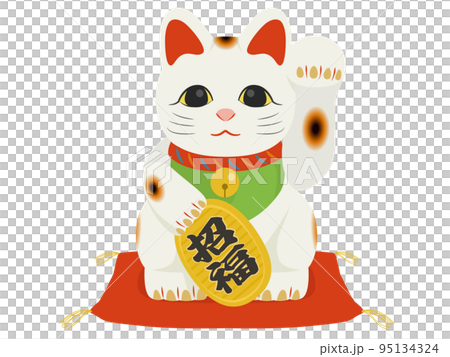 Manekineko raising his left hand 95134324