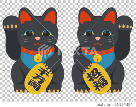 招財貓對 set_black 招財貓對 set_black 95134394