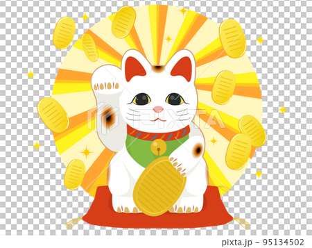 招き猫ワンポイント金運 95134502