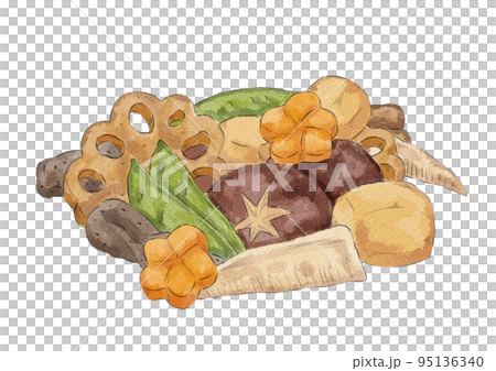 Boiled illustration (watercolor style) 95136340