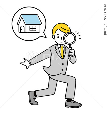 不動産のイメージイラスト ビジネスマン 不動産のイメージイラスト ビジネスマン 95137038