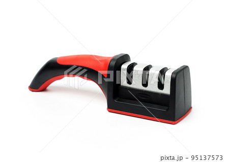 knife sharpener isolated on a white background. Kitchen tools knife sharpener isolated on a white background. Kitchen tools 95137573