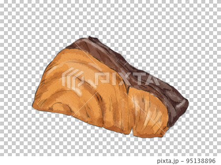 黃尾魚照燒插圖（水彩風格） 95138896