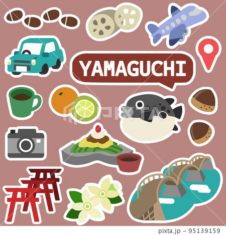 山口のアイコン　線無し　フチ付き 95139159