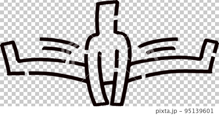 Stickman playing a vaulting box 95139601