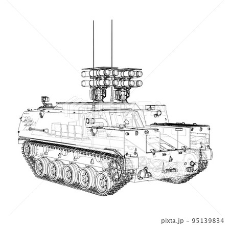 Anti-tank armored car. Vector Anti-tank armored car. Vector 95139834