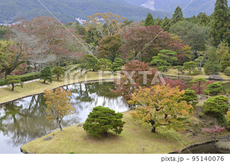 修学院離宮　上離宮　浴龍池（隣雲亭から見た浴龍池） 95140076