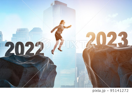 Concept of moving from 2022 to 2023 95141272