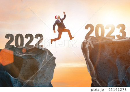 Concept of moving from 2022 to 2023 Concept of moving from 2022 to 2023 95141273
