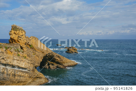 view of the Rocher de la Vierge, Biarritz, France 95141826