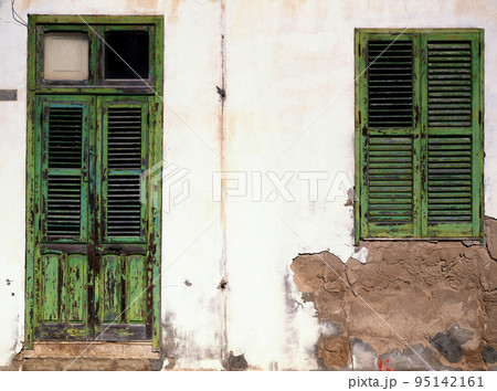 typical vintage wooden door and window 95142161