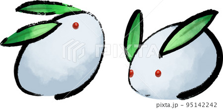 雪ウサギ ベクターイラストセット 95142242
