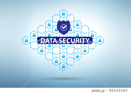Data security in cybersecurity concept 95143167