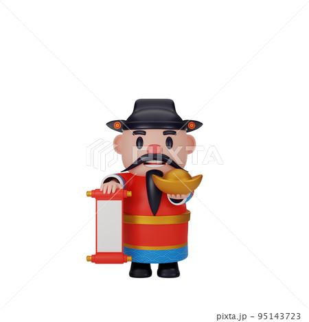 3d rendering of god of wealth chinese new year concept 3d rendering of god of wealth chinese new year concept 95143723