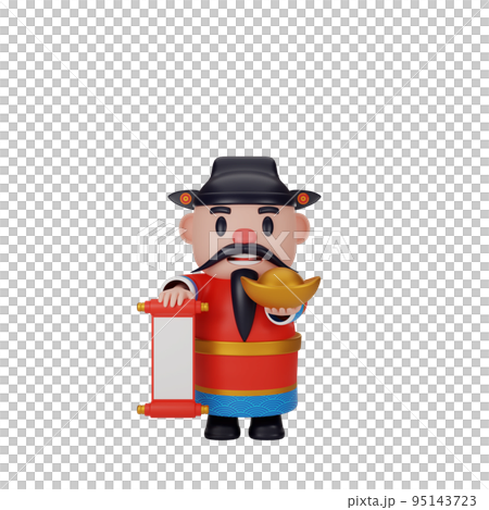 3d rendering of god of wealth chinese new year concept 3d rendering of god of wealth chinese new year concept 95143723