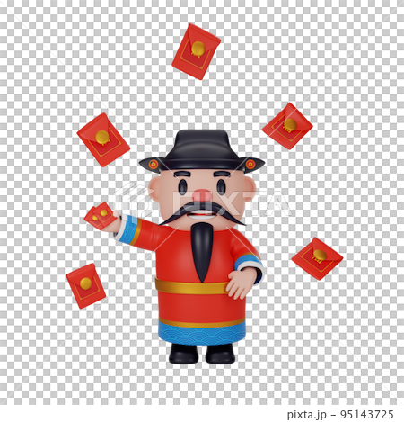 3d rendering of god of wealth chinese new year concept 3d rendering of god of wealth chinese new year concept 95143725