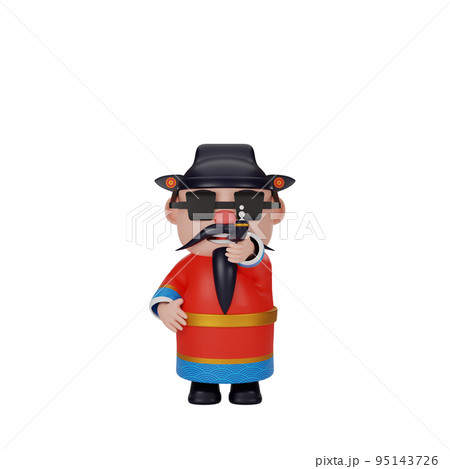 3d rendering of god of wealth chinese new year concept 95143726