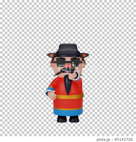3d rendering of god of wealth chinese new year concept 95143726