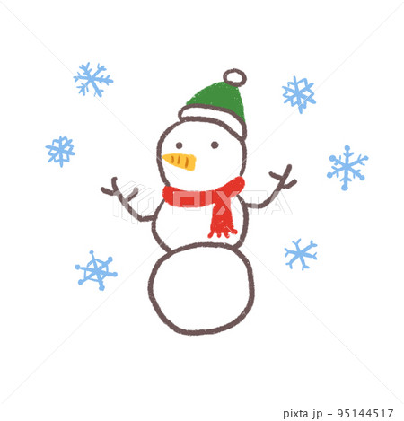 雪だるま　手描き 95144517