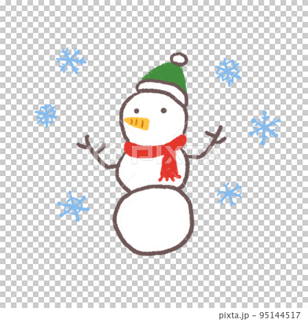 雪だるま　手描き 95144517