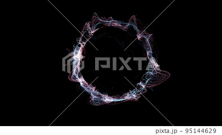 3D rendering cosmic energy strings. Energy flows in the form of thin bright elements 95144629
