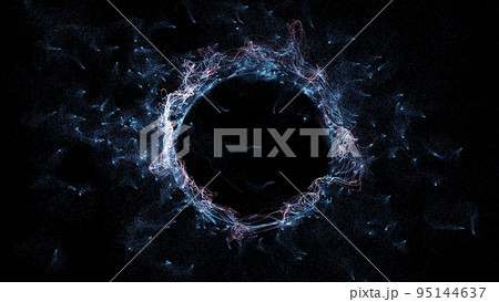 3D rendering cosmic energy strings. Energy flows in the form of thin bright elements 95144637